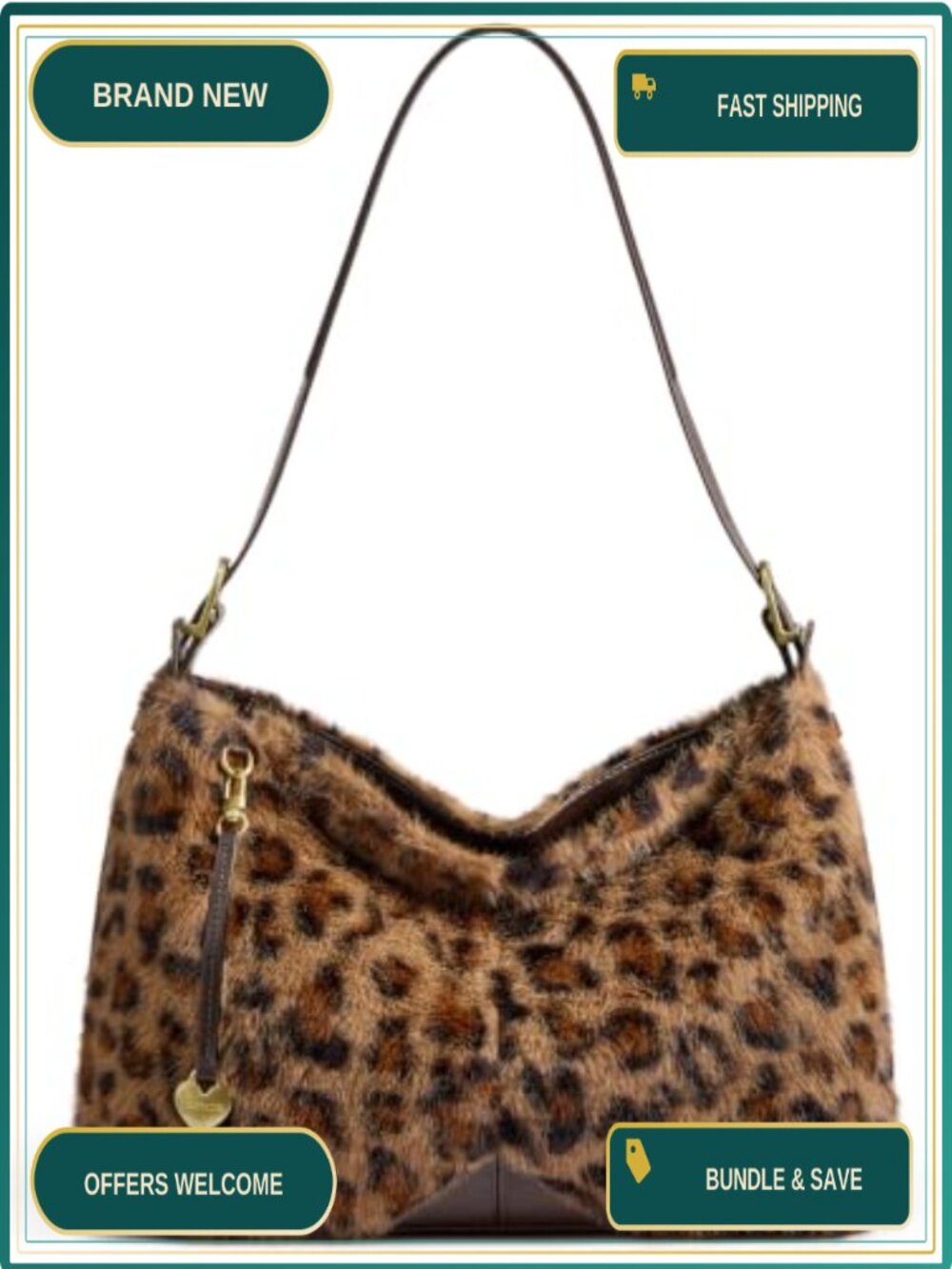LOVEVOOK Hobo Bag Tote Adjustable Strap Heart Charm Gift Box Women Handbag